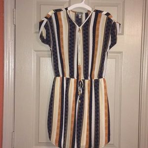 Striped zip dress